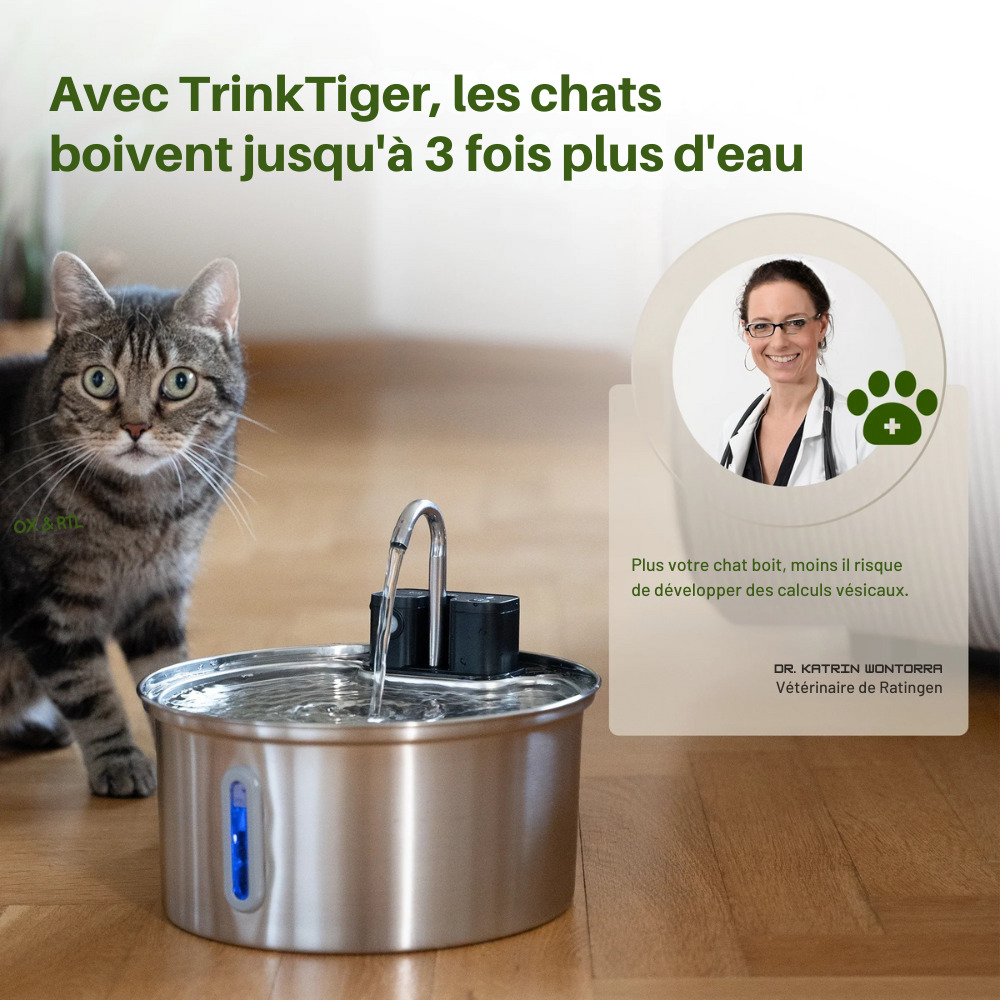 Fontaine à eau pour chat Tigrink 2.0